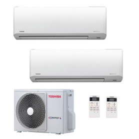 Su aire acondicionado Multisplit 2x1 Toshiba de 2150+2150 frigorías clase A++ y R32